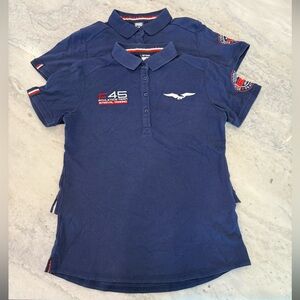 F45 Training coach’s uniform, set of 2 women’s polos, preowned